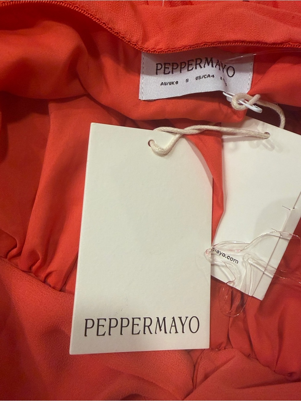 Peppermayo Saturn Mini Dress Coral 4 NWT - Picture 10 of 11